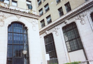 Shoreland Hotel north corner of the lobby bay and exterior of grand ballroom. G. Ossewaarde