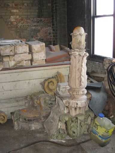 An exterior finial, Shoreland, in attic storage Sept. 2009