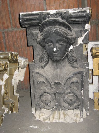 A plaster finial Shoreland lobby or ballroom? in attic storage Sept. 2009