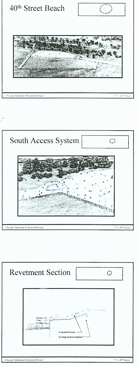 40th Stl beach, access system and revetmetn cross section