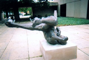 Eric Fischi, Tumbling Woman, 2001-2. Outside Smart Museum
