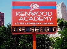 Kenwood Academy's digital kiosk. Gary Ossewaarde