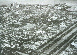 An areal of the late 1940s showing  Hyde Park from the southwwest