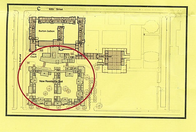 New dorm plan, Ellis nd 61st. The University of Chicago
