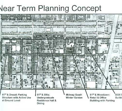 Proposed Near-Term (2008) development of the South Campus. The University of Chicago