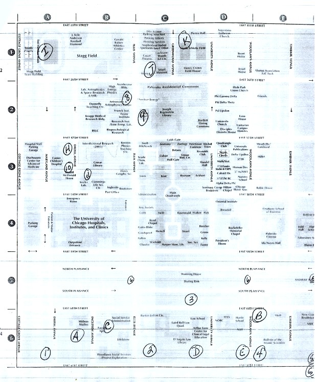 Campus map with proposed new buildings