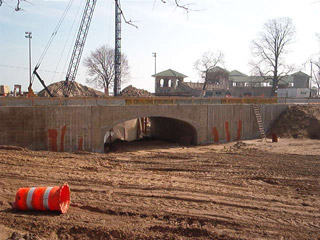 63rd underpass with span sections in place