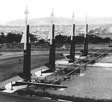Nike missiles upright. ? generation
