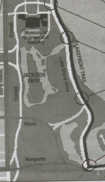 Map pinpointing the underpasses