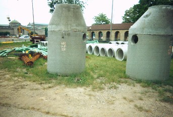 Early stages of construction of the 57th underpasses and bridges