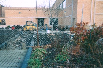 Constructing the Nichols formal garden bed extension Dec. 2003