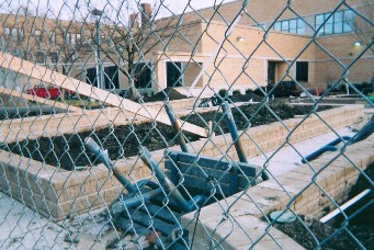 Constructing the Nichols formal garden bed extension Dec. 2003