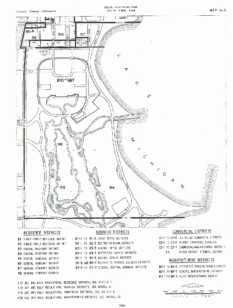 Specific zoning of th e Jackson Park area with key 