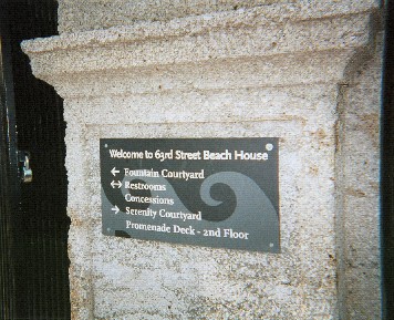 63rd Bathing Pavilion, curent small signage