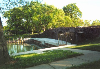 This dam and pump at the Music Court Bridge end of 59th Marina controls water level in the lagoons