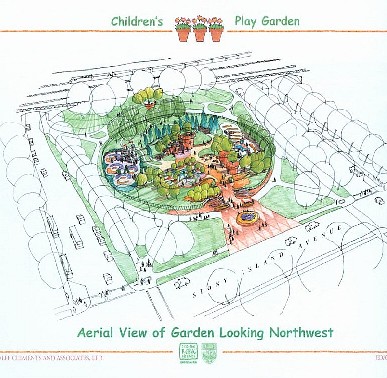 Children's garden  looking northwest