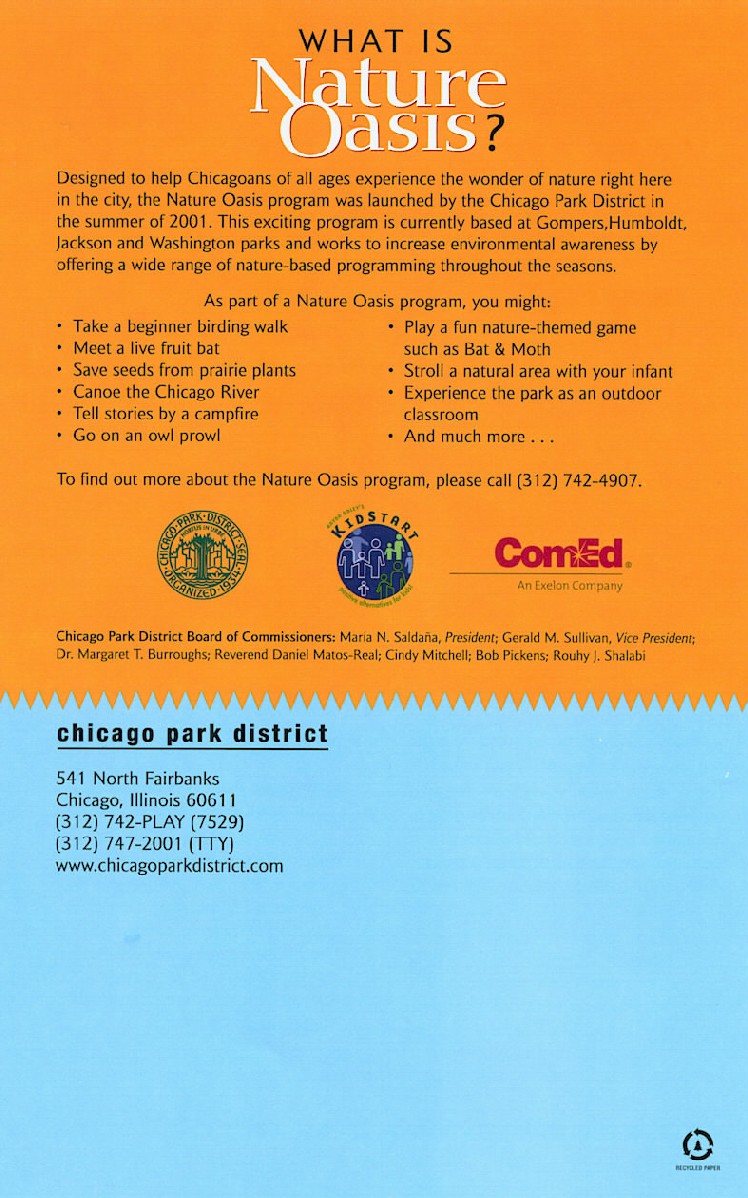 Nature Oasis program description flyer