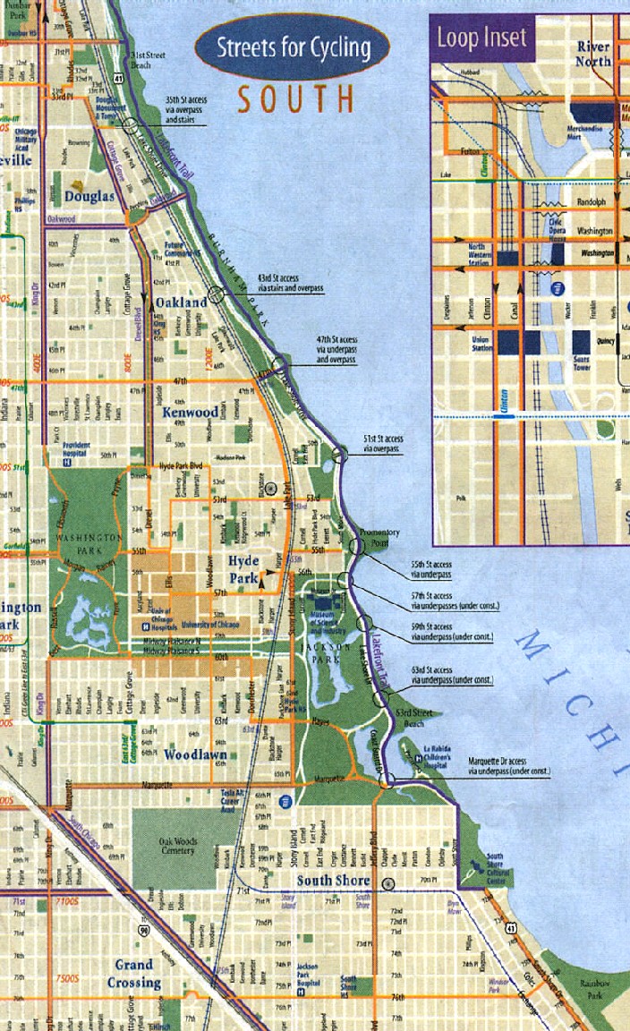 2003 Chicago Bike Map-part