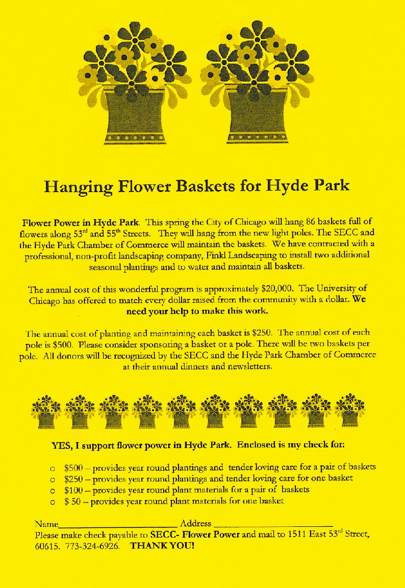 Hanging baskets flyer