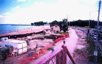 Early stages of construction of the 57th underpasses and bridges