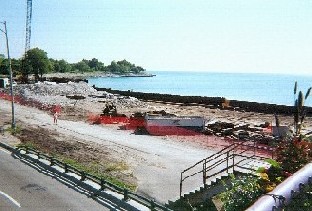 Early stages of construction of the 57th underpasses and bridges