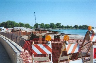 Early stages of construction of the 57th underpasses and bridges