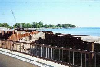 Early stages of construction of the 57th underpasses and bridges
