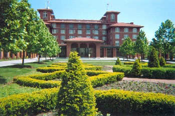 South Shore Cultural Center from across teh front formal garden. Gary Ossewaarde 05