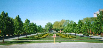 South Shore Cultural Center garden looking to exit