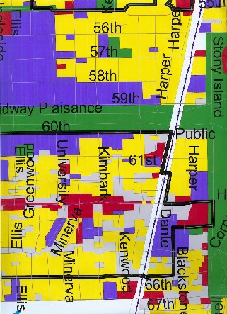 Zoning land use map-Southeast Hyde Park and most of east and central Woodlawn