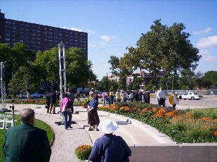 Gathering for the Sept 17 dedication.