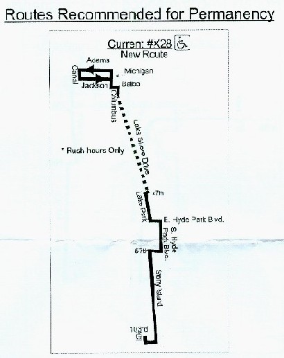 Route X28 as made permanent October 2004